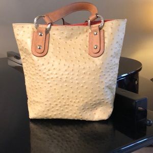 Maurizio Taiuti Ostrich Italian  Leather Tote